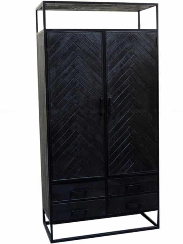 jax 2 door 4 drawer cabinet black 100 3