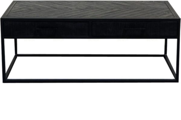 jax 2 drawer coffee table black 120 2
