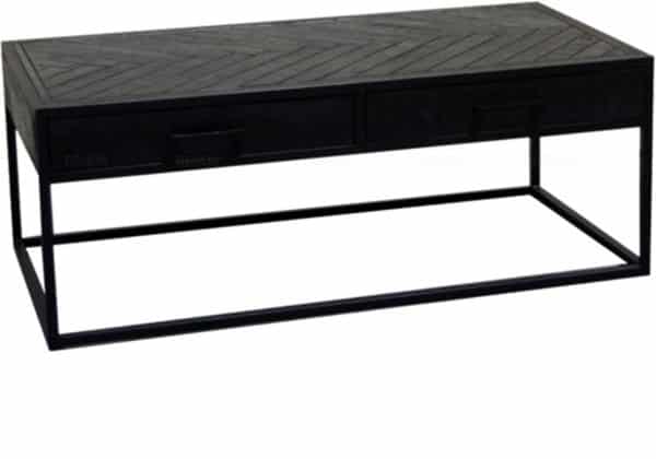 jax 2 drawer coffee table black 120 3
