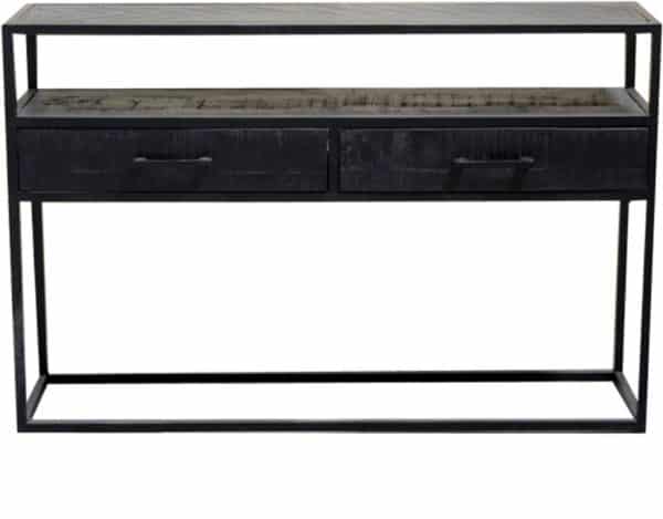 jax 2 drawer console table black 120 2