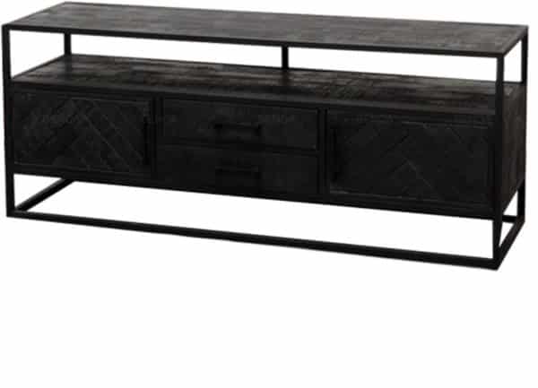jax tv cabinet with drawers black 150 200